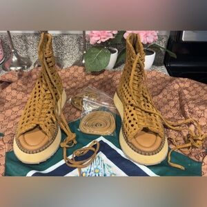 Free People Luca Lace Up Sandal Shoes Size 7